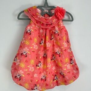 Disney Baby Minnie Mouse Strawberry Watermelon Pink Romper Summer 0-3M Girl